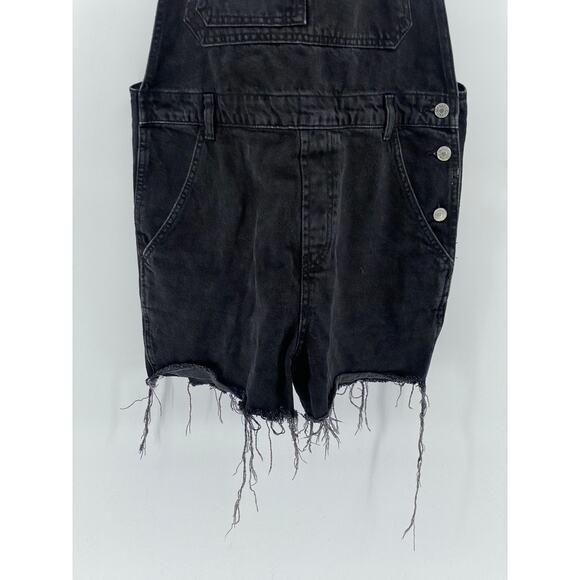 Women's Black Denim Overalls - Picture 6 of 11